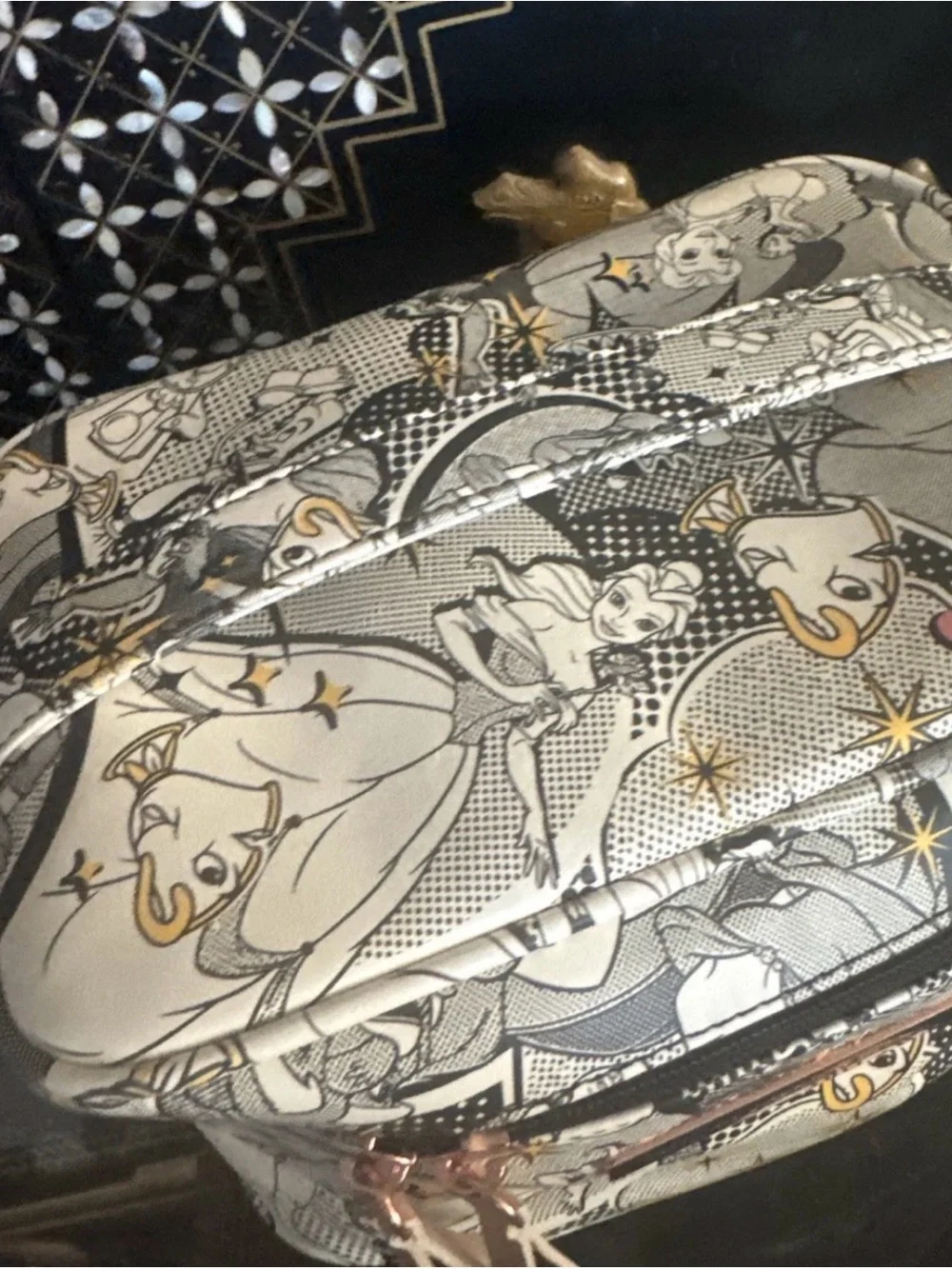 Petunia Pickle Bottom Beauty & the Beast  Cosmetic Case with Rose Gold Accents
